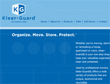 Tablet Screenshot of kleerguard.com